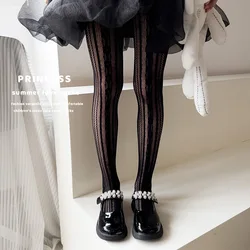 Pantimedias de encaje con lazo floral para niños – Estilo Lolita verano