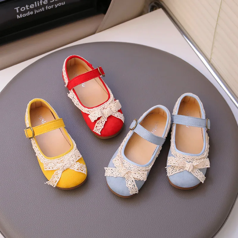 Zapatos de cuero para bebé niña – Mariposa y suela suave - imagen 2