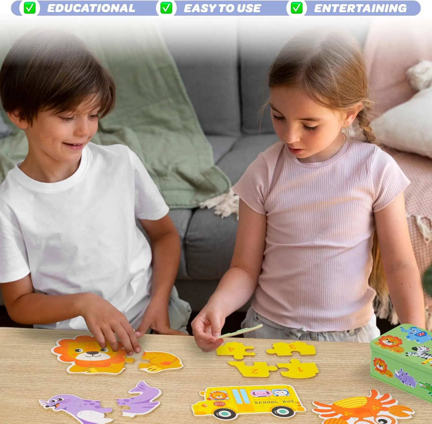 Rompecabezas Montessori 3D de madera para bebés y niños - imagen 5