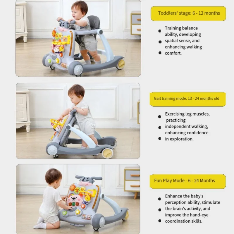 Carrito para caminar con patas antideslizantes y plegable - imagen 3