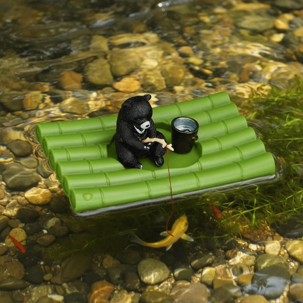 Decoración realista de balsa de bambú para acuario - imagen 5