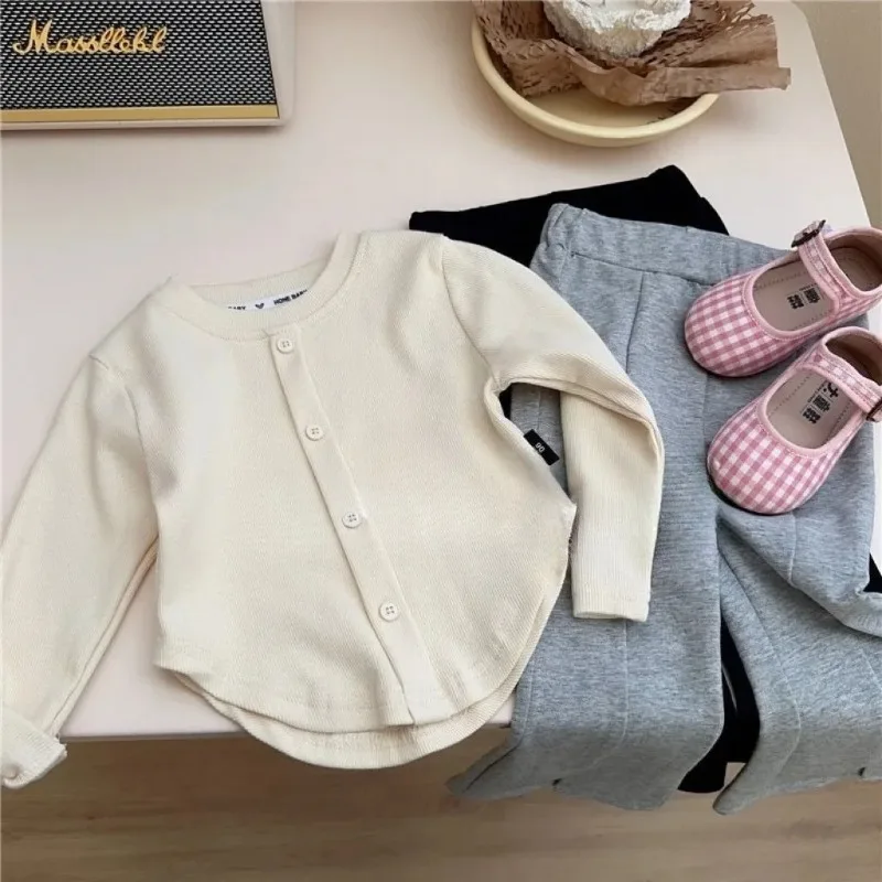 Camiseta de manga larga para niña color liso – primavera y otoño - imagen 5