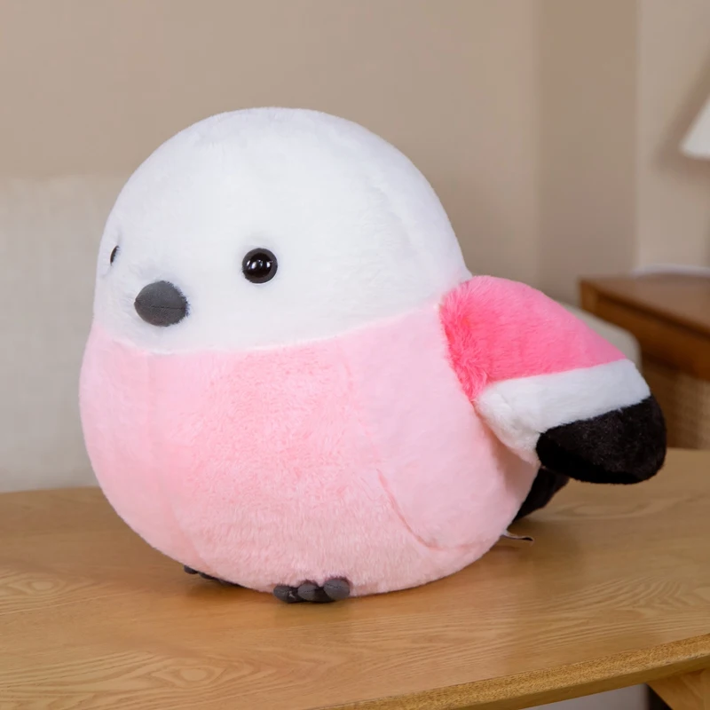 Peluche de ave gorrión y cuervo cojín suave redondo realista - imagen 5