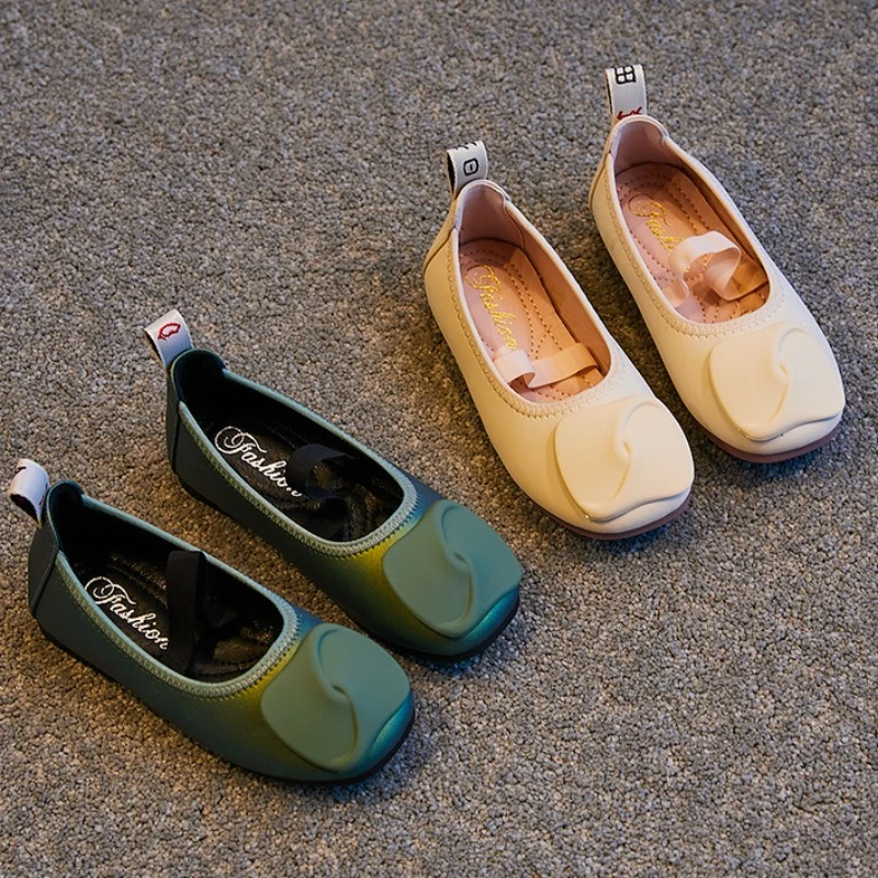 Zapatos planos antideslizantes de piel para niña, casual - imagen 3