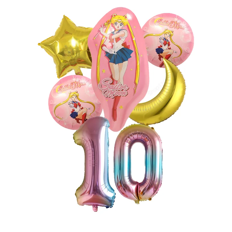 Globos Sailor Moon para cumpleaños y baby shower, decoración - imagen 2