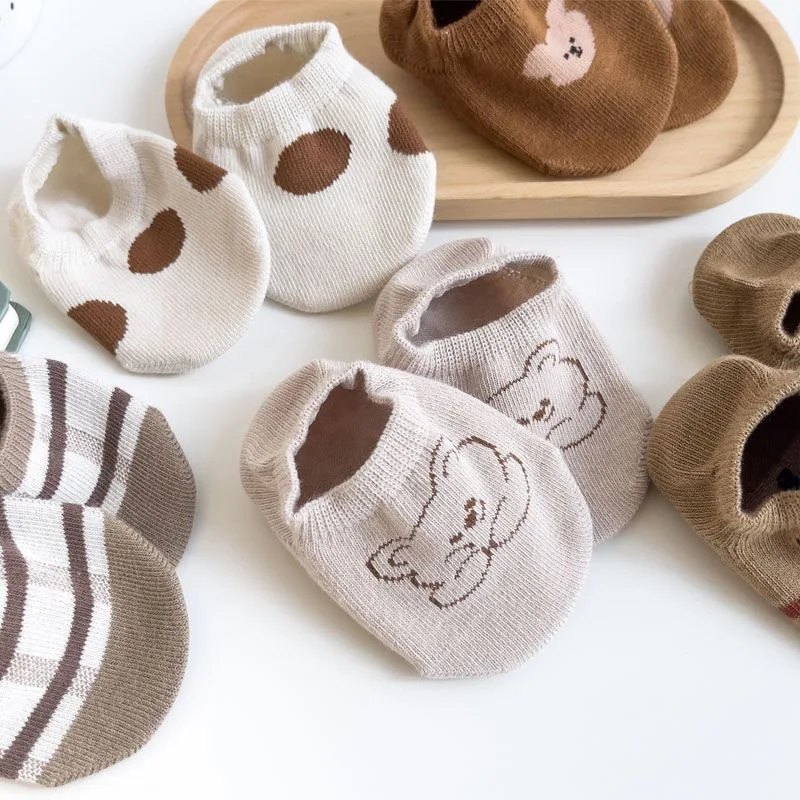 Calcetines antideslizantes bebé algodón oso kawaii unisex - imagen 3