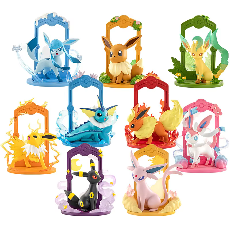 Conjunto de figuras Pokémon Eevee: Sylveon, Espeon y Leafeon - imagen 3