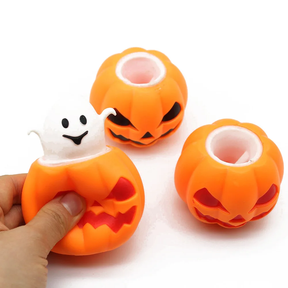 Calabaza fantasma squishy – Juguete antiestrés para adultos Halloween - imagen 2