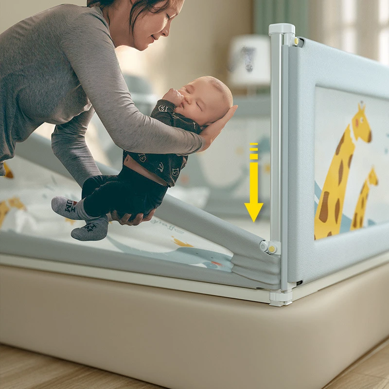 Barandilla de protección anticaída para cama de bebé – Extraíble y lavable - imagen 5