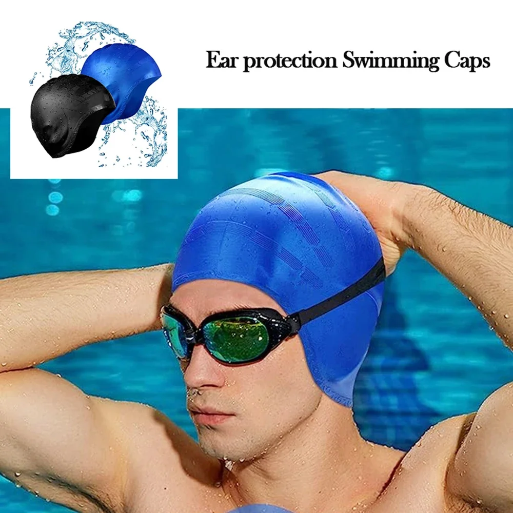 Gorro de silicona para natación con protección auditiva infantil - imagen 5