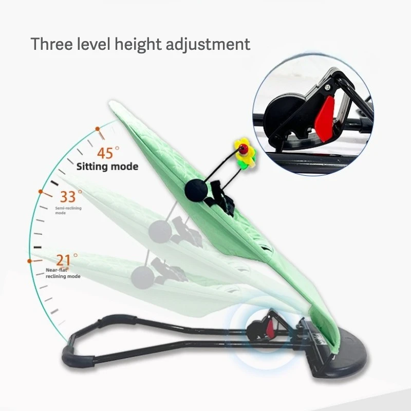 Mecedora ajustable para recién nacido con columpio plegable lavable - imagen 4