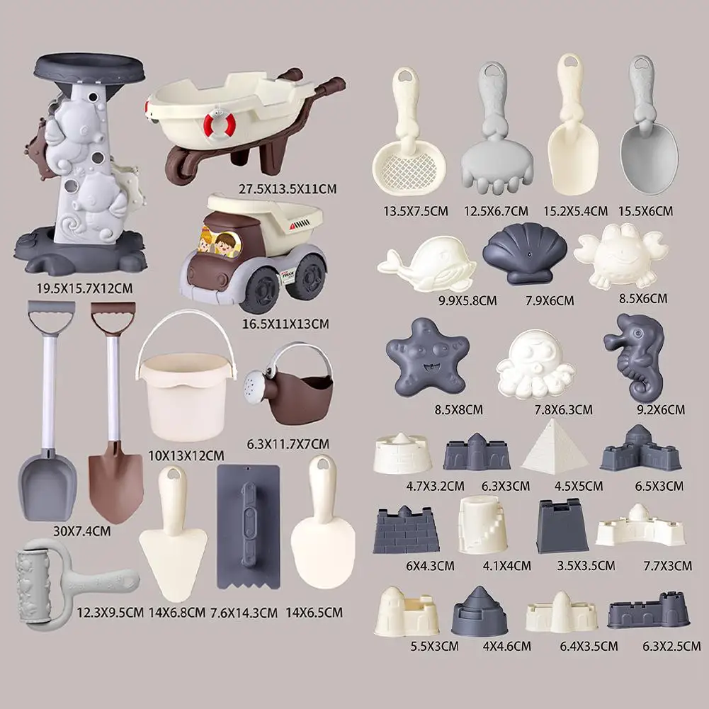Juego de playa con cubo, moldes animales, pala y regadera - imagen 5