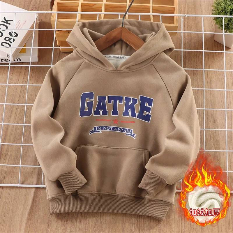 Sudadera gruesa con capucha para niños – Conjunto cálido lana - imagen 4