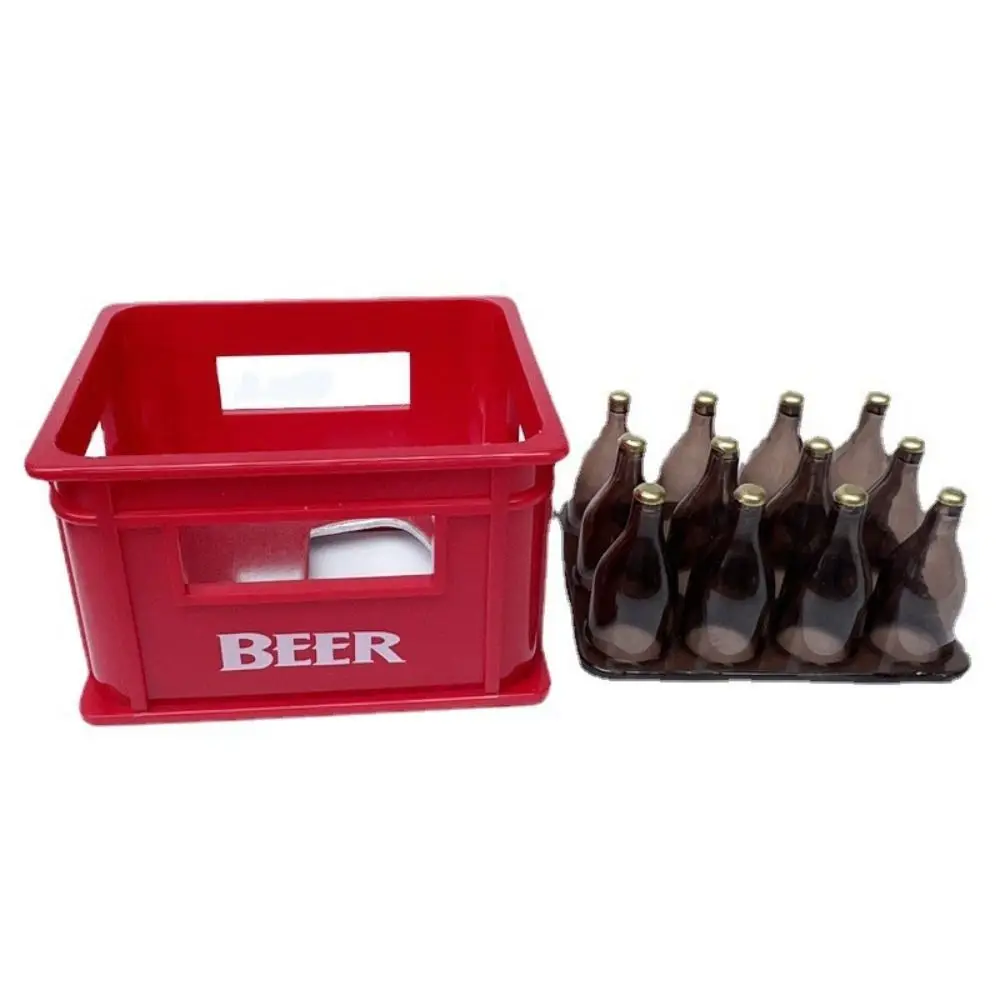 Juego accesorios casa de muñecas 1:12 – Cesta con botellas - imagen 3