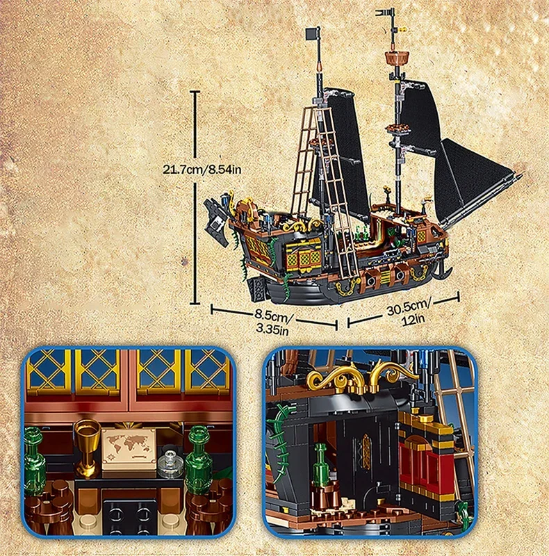 Conjunto con piezas y montaje
