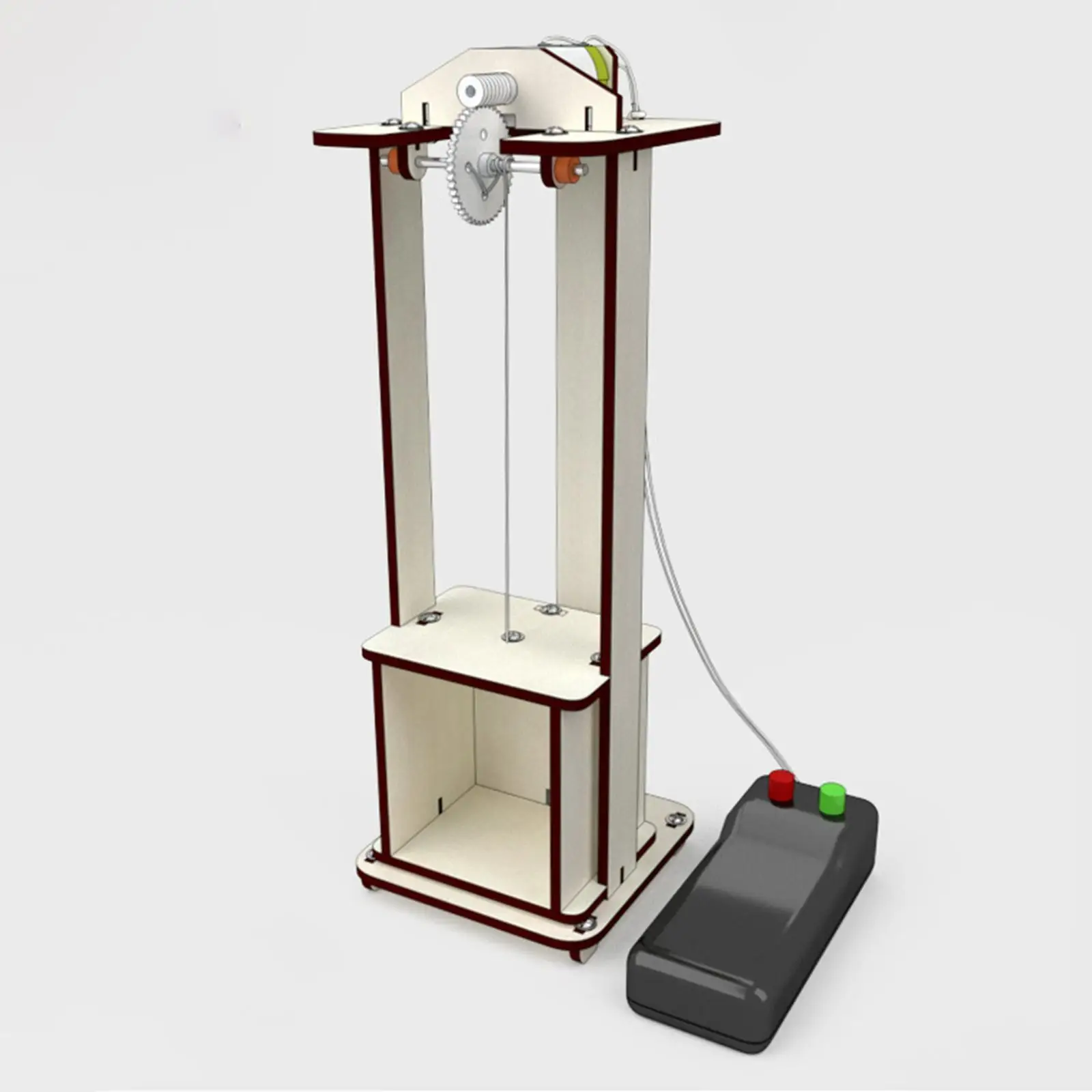 Kit de ciencia con ascensor de madera para niños, montaje - imagen 3