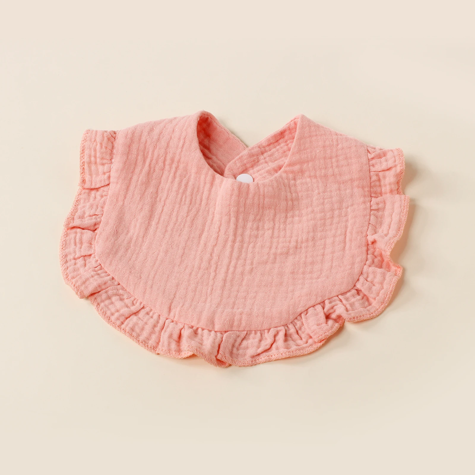 Babero de muselina de algodón para bebé niño con botón - imagen 5