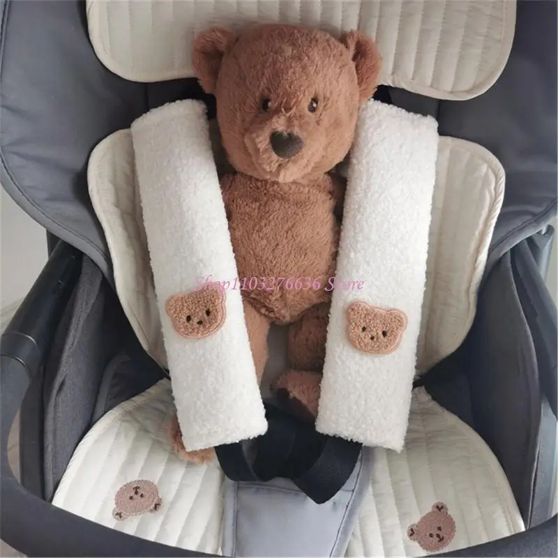 Protector de cinturón para bebé con diseño oso y conejo - imagen 3
