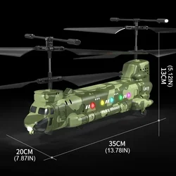 Helicóptero RC con cámara HD y luces, control por gestos para niños