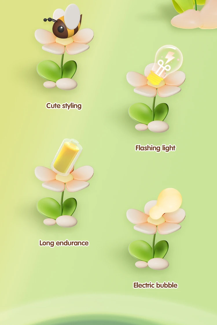 Detalle del diseño abeja y efectos de luz