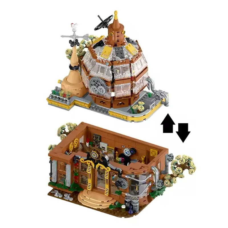 Set bloques de construcción steampunk tienda mágica con luz urbana - imagen 5