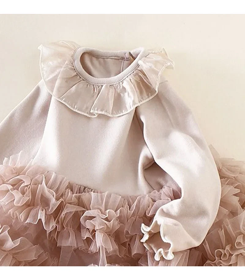MILANCEL vestido de bebé de verano con encaje y falda de color