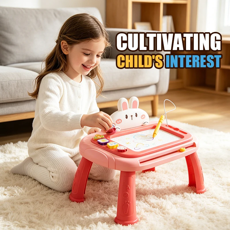 Pizarra magnética para niños borrable con soporte para dibujo - imagen 3