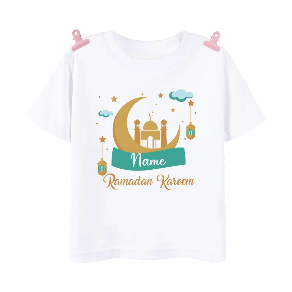 Camiseta infantil personalizada con nombre y estampado Ramadán Mubarak - imagen 5