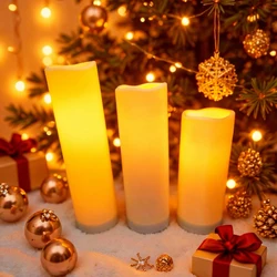 Velas LED sin llama con mando a distancia impermeables para decoración