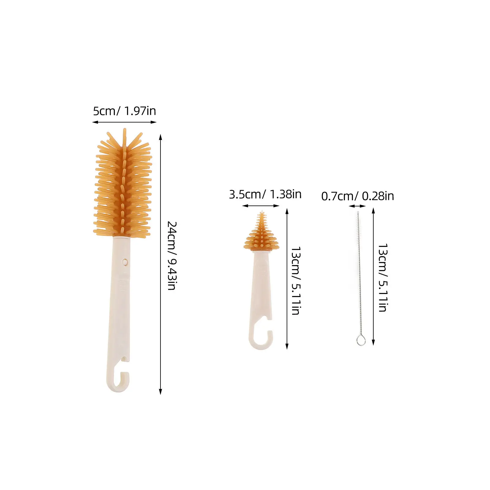 Cepillos para biberones silicona con estante de secado - imagen 2