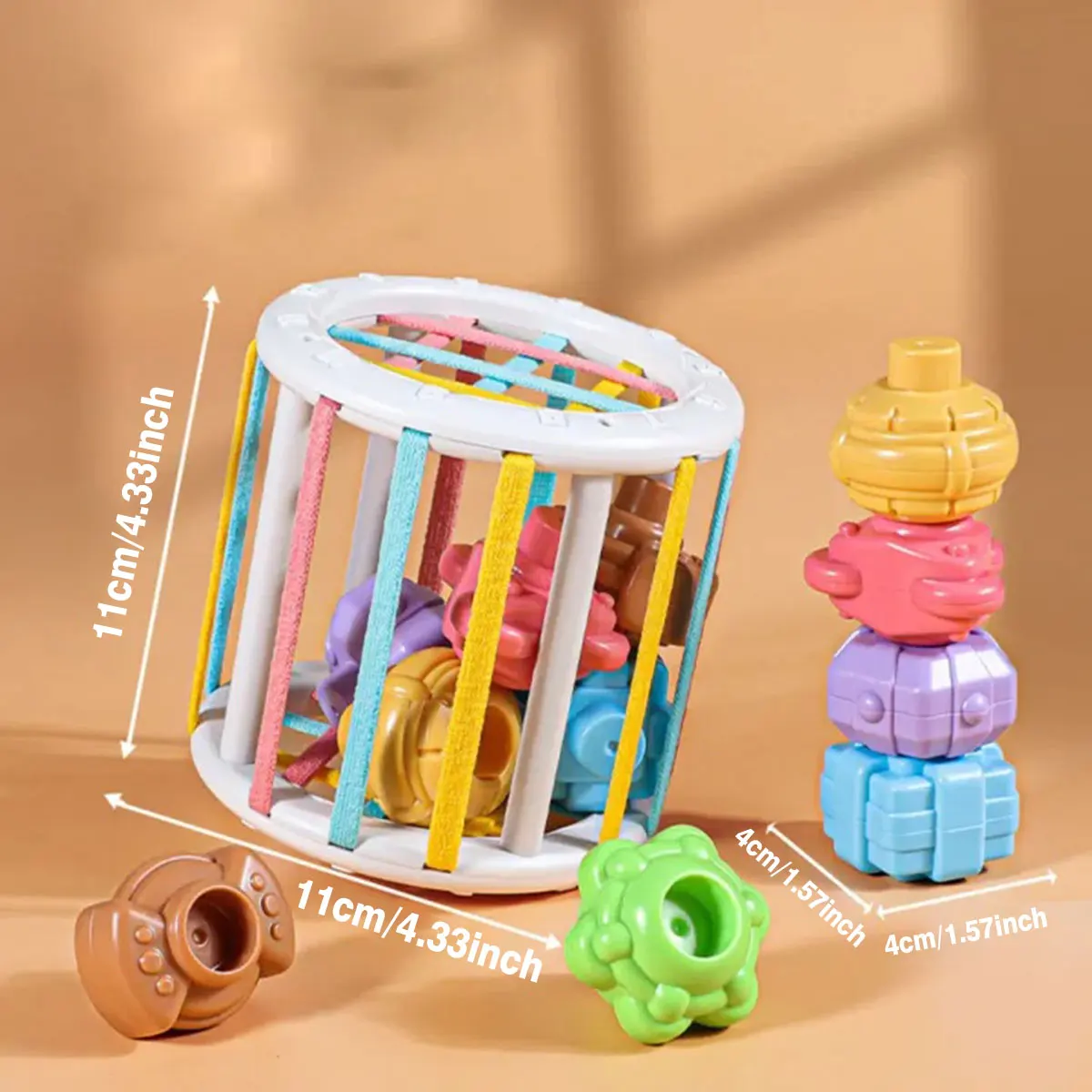 Cubo de actividades para bebés con formas coloridas y educativas - imagen 3