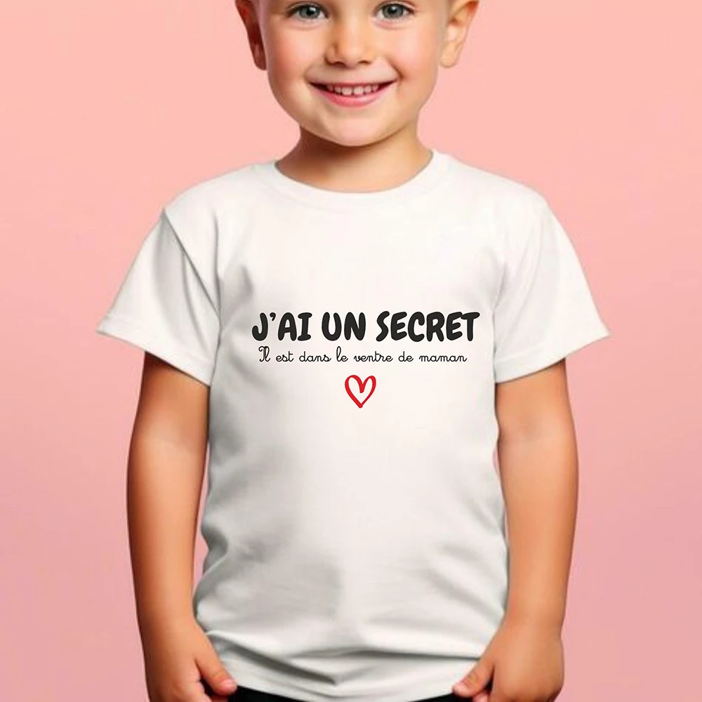 Camiseta infantil anuncio de embarazo