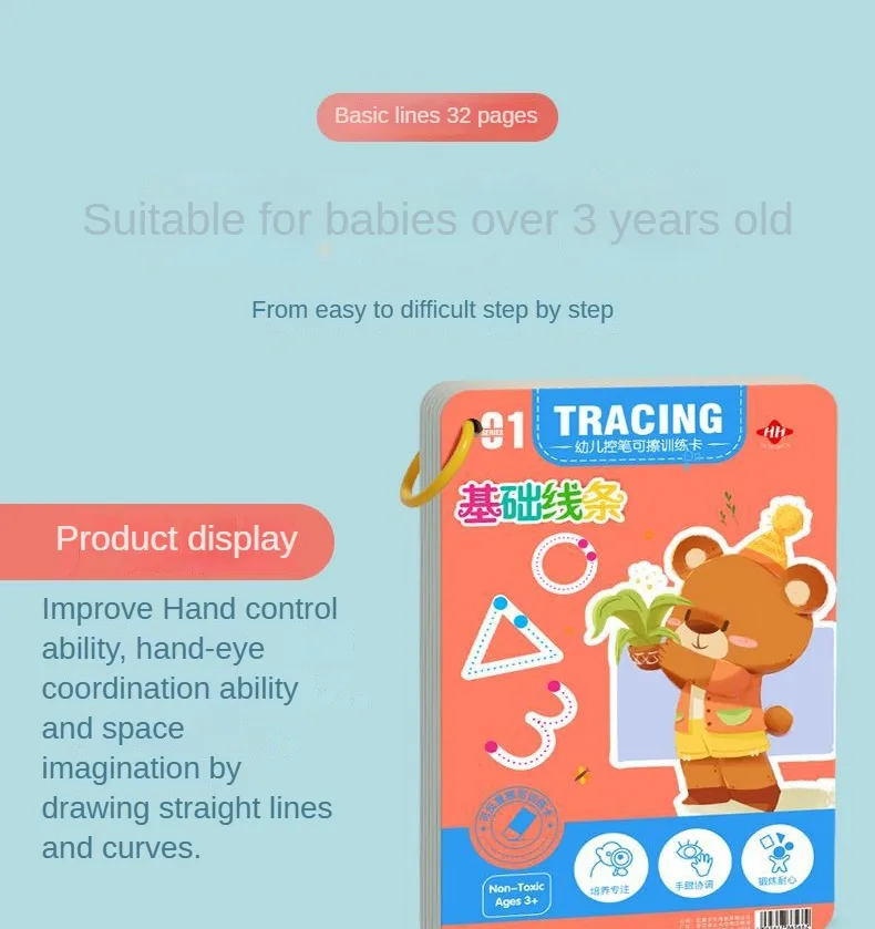 Cuaderno de dibujo con imágenes educativas