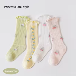 Calcetines florales algodón niña – Transpirables y cómodos