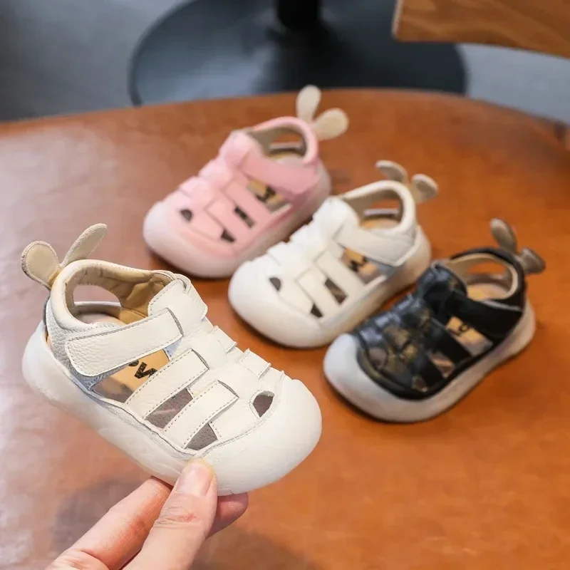 Sandalias de verano en cuero para niños – Suela suave y transpirable