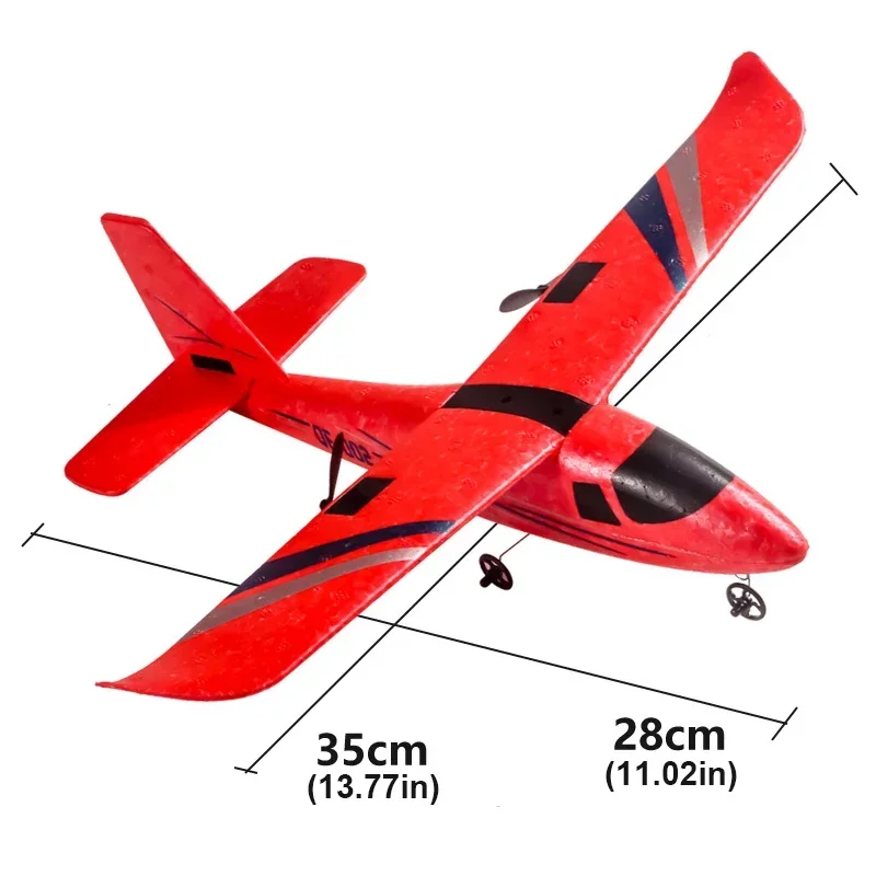 Avión planeador de control remoto de espuma con alas fijas