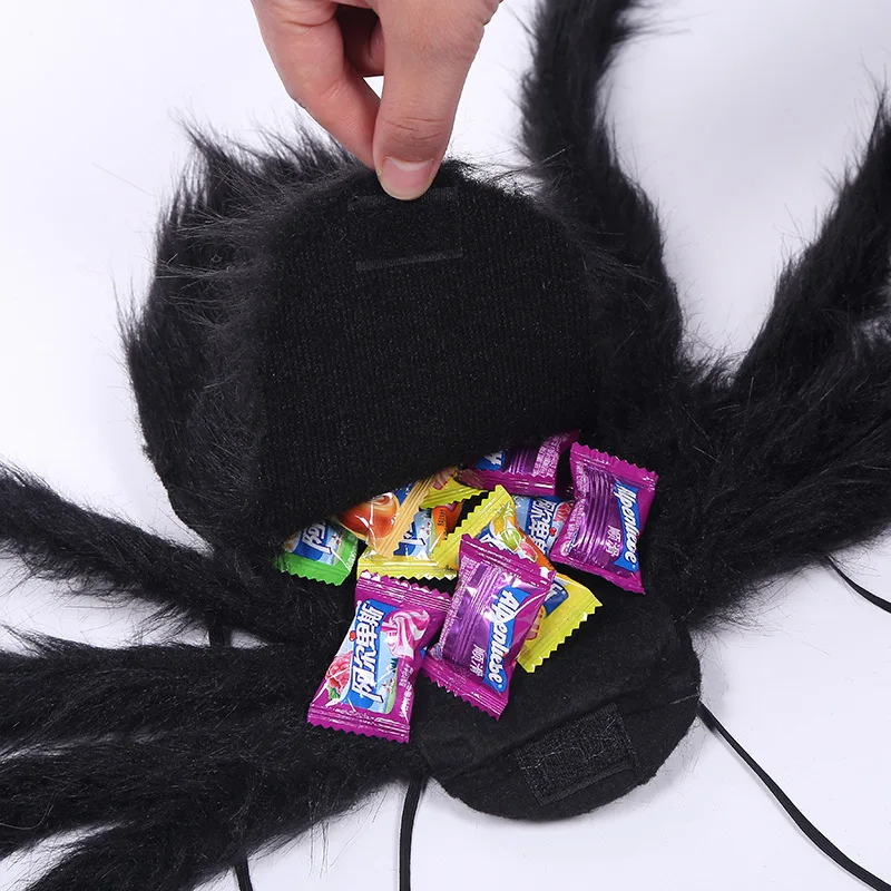 Bolsa dulces Halloween araña peluche gigante infantil - imagen 3