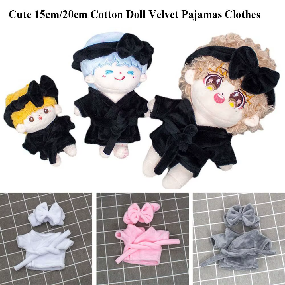 Pijama de terciopelo para muñeca - diadema incluida