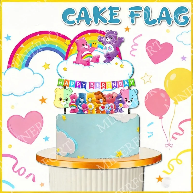 Bandera para tarta de ositos cariñosos para babyshower - imagen 3