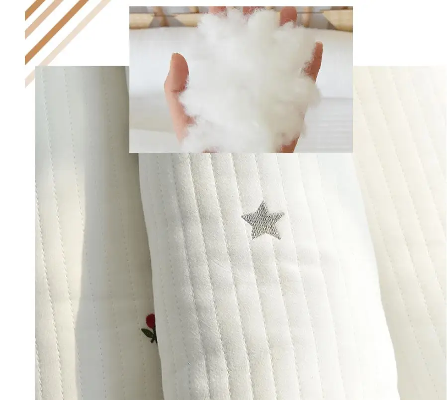Juego cama bebé con parachoques cuna y protección almohada cilíndrica - imagen 2
