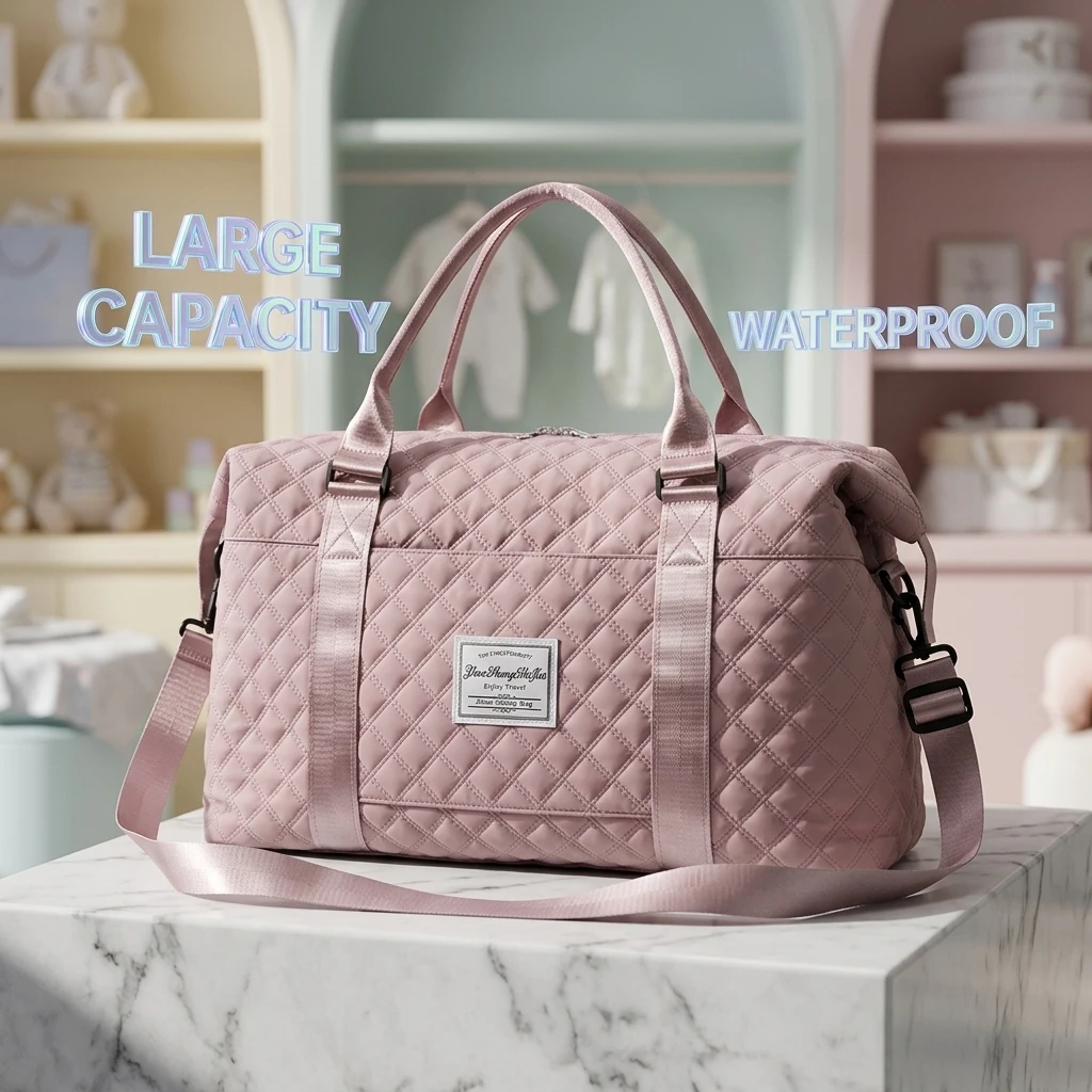 Bolsa de pañales impermeable acolchada tipo tote para salidas