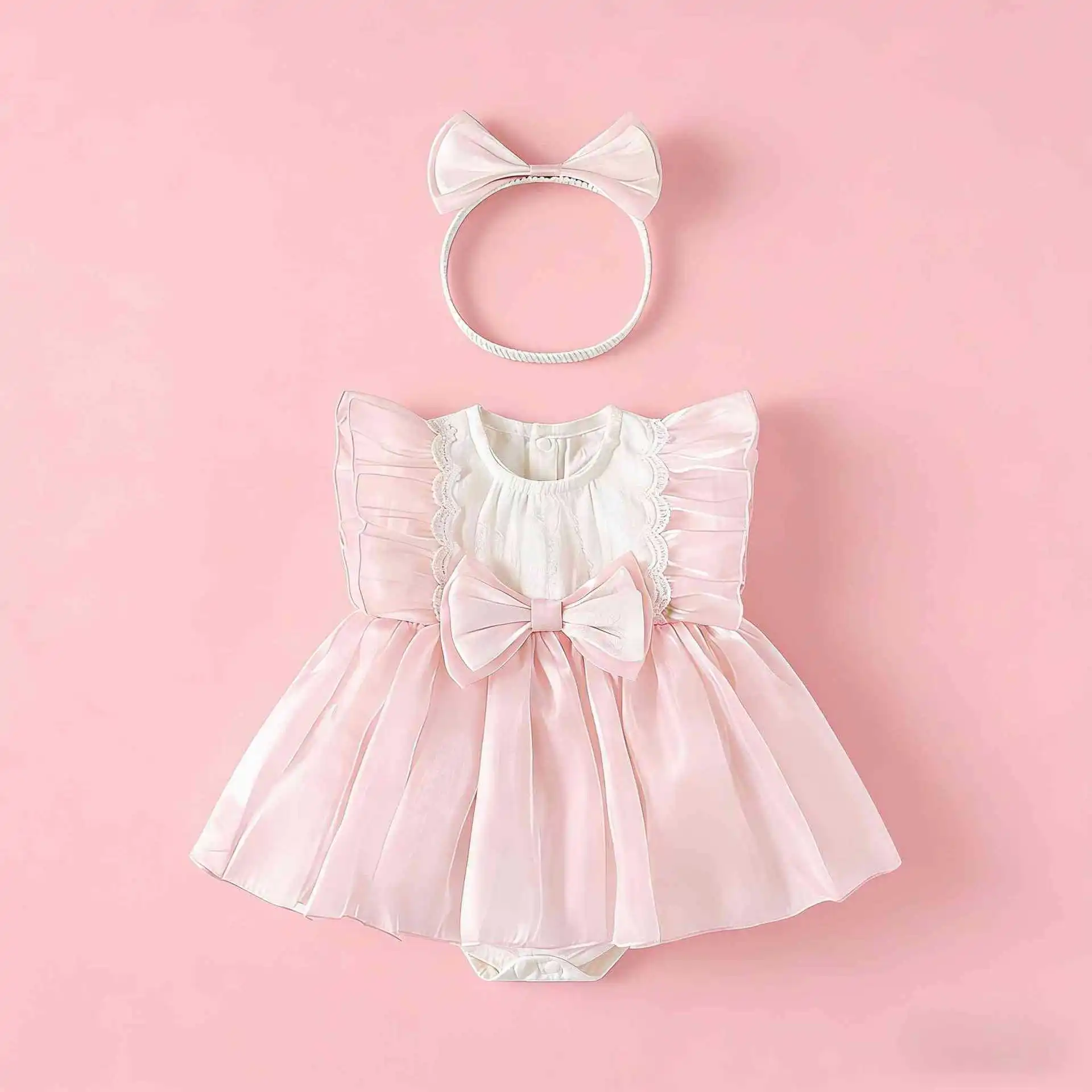 Vestido de verano para bebé niña estilo princesa, tejido ligero - imagen 2