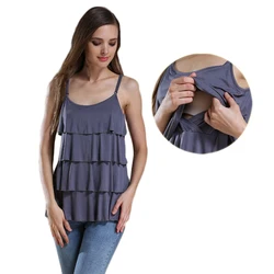 Camiseta de lactancia sin mangas suave y transpirable para verano