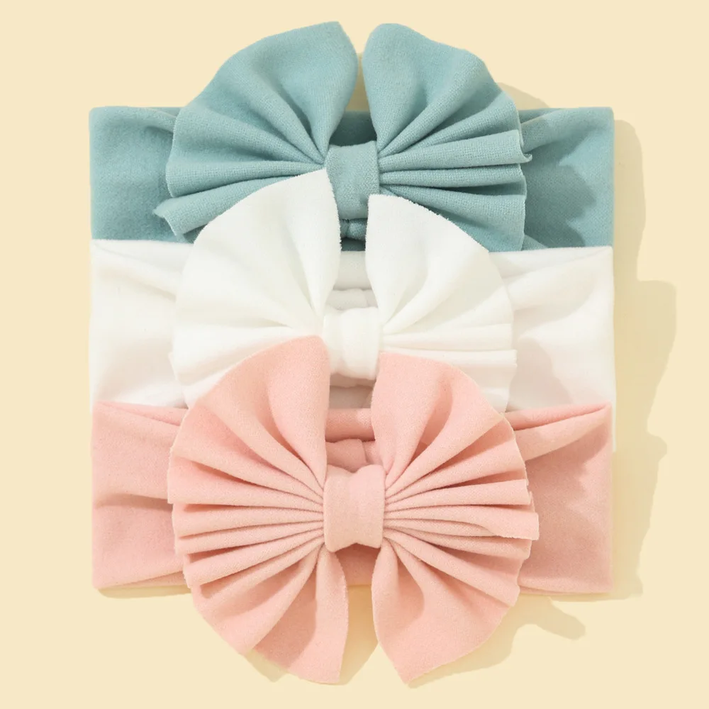 Set bebé diadema, gorro con orejas y turbante liso