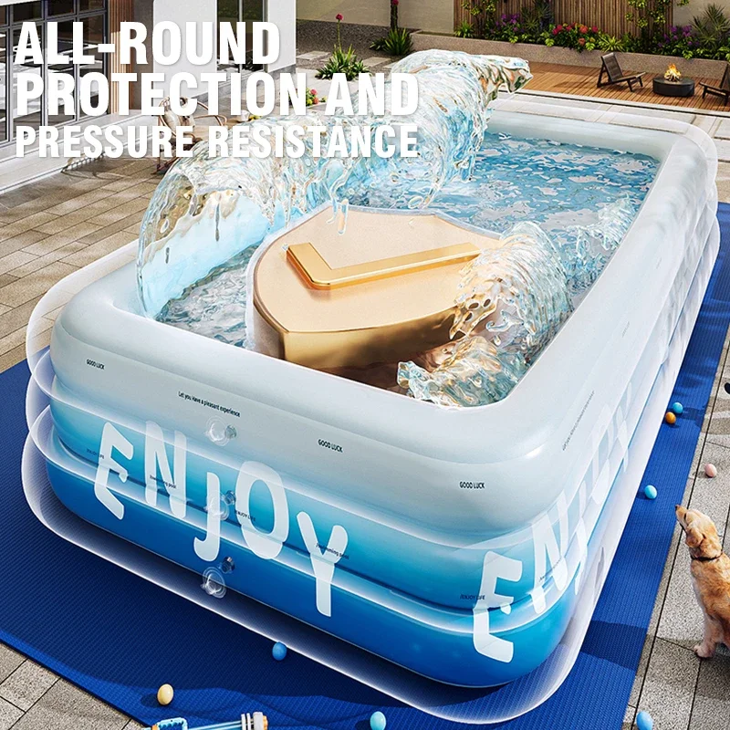 Piscina inflable familiar con dosel y juguetes de agua