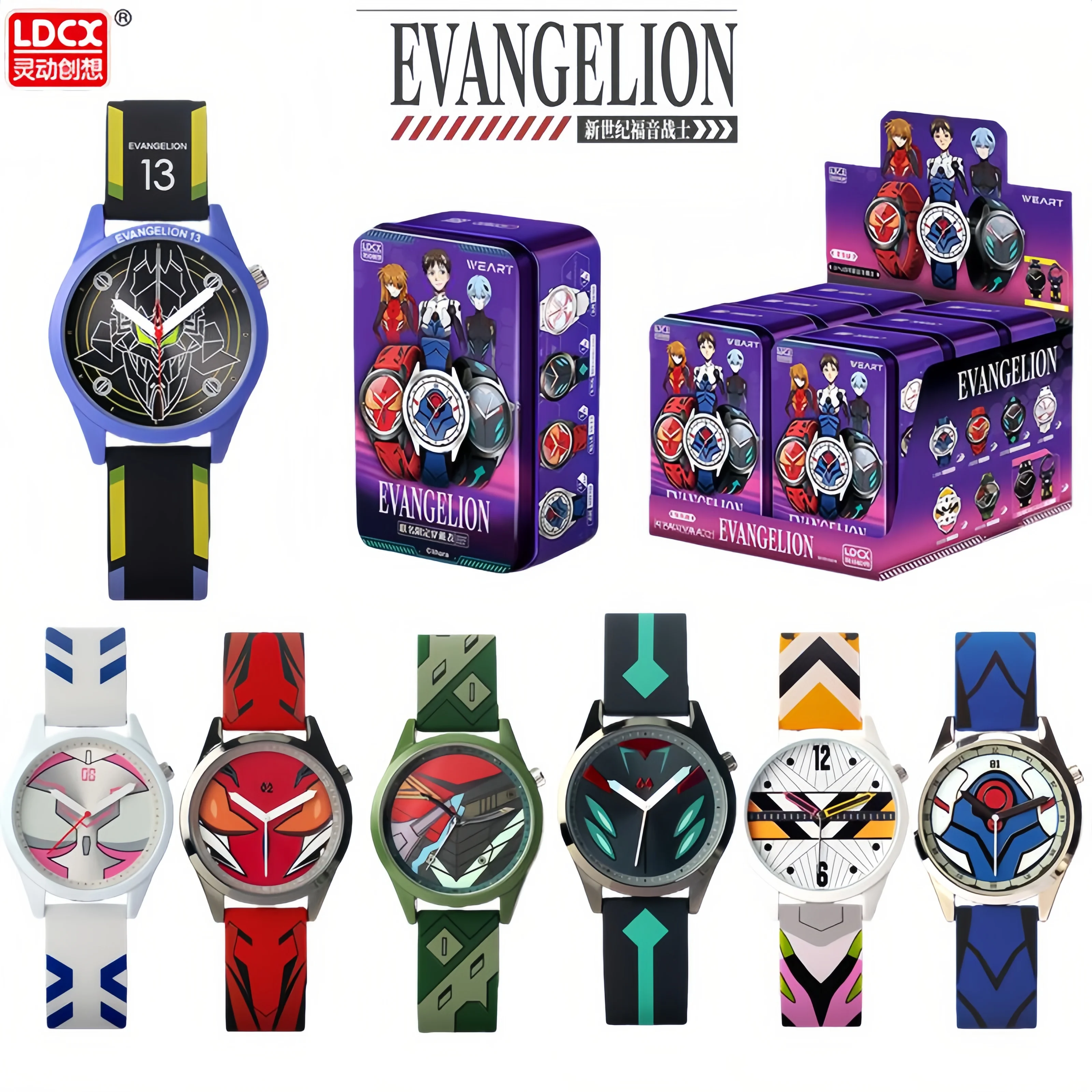 Reloj deportivo WEART LDCX Evangelion con diseño EVA para fans