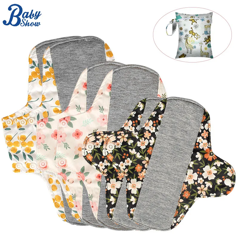 Almohadillas menstruales reutilizables antideslizantes con bolsa - imagen 2