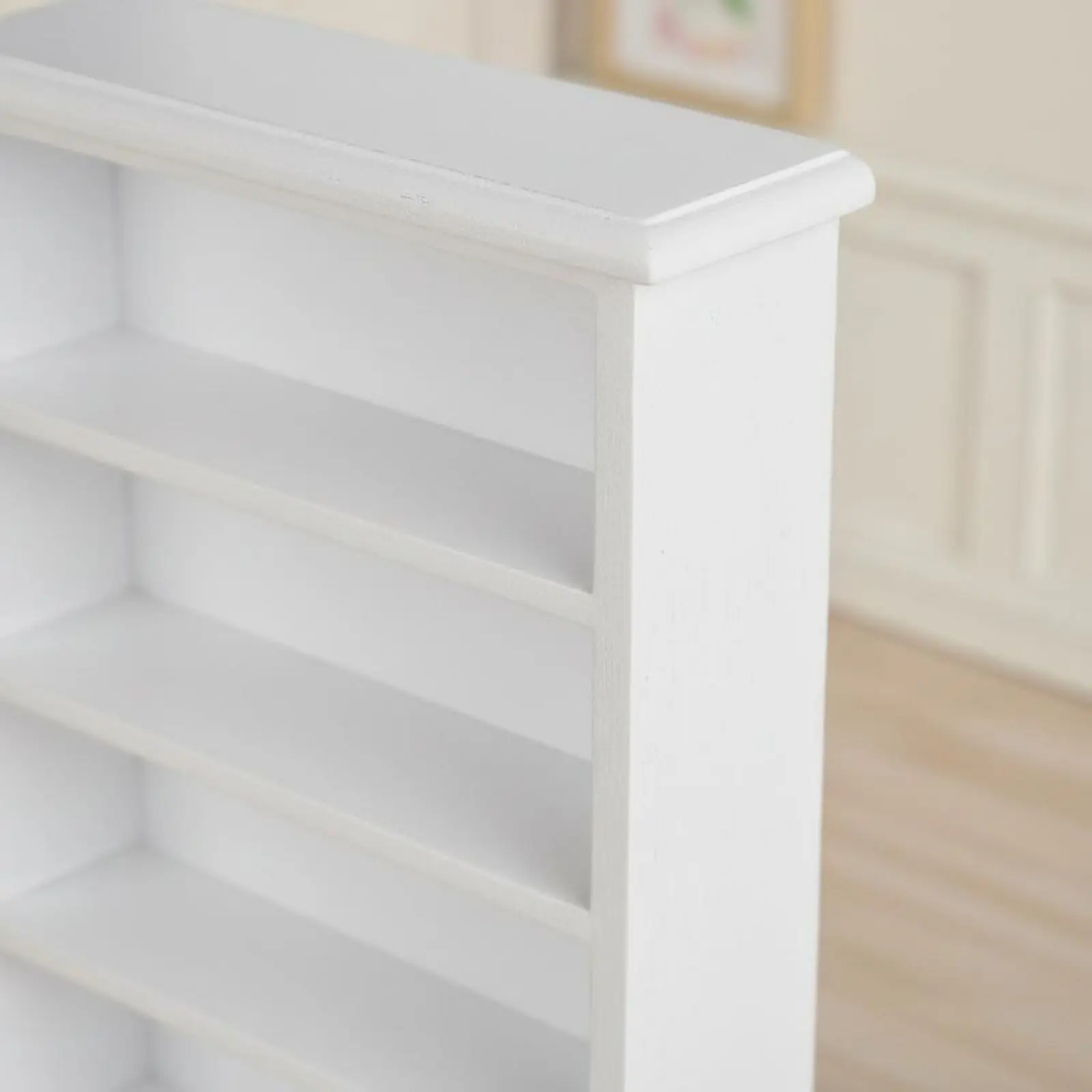 Estantería para casa de muñecas miniatura en madera, fácil limpiar - imagen 5