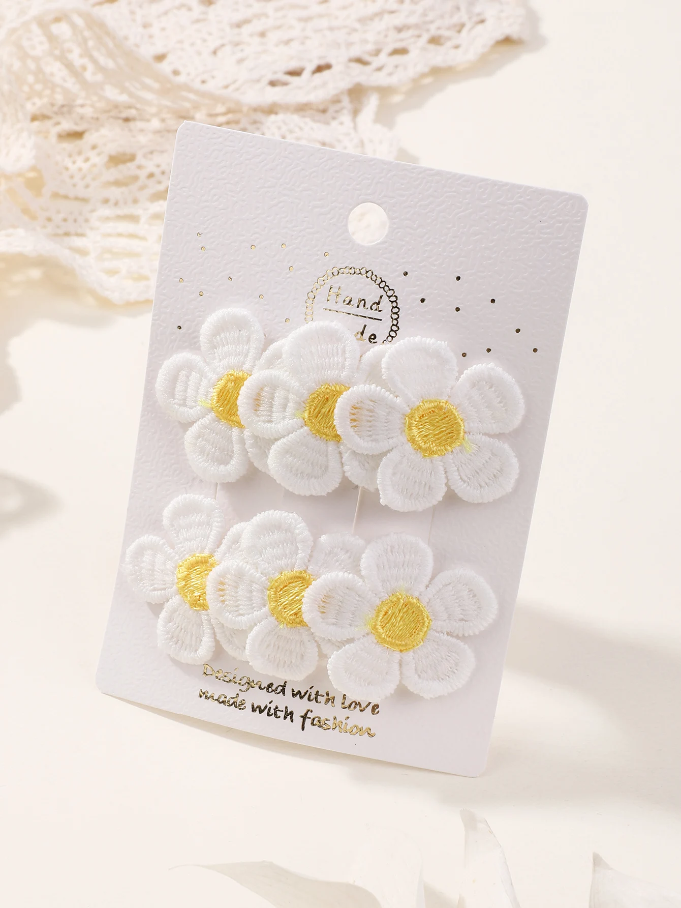 Pinzas para cabello con flores amarillas – horquillas bebé - imagen 5