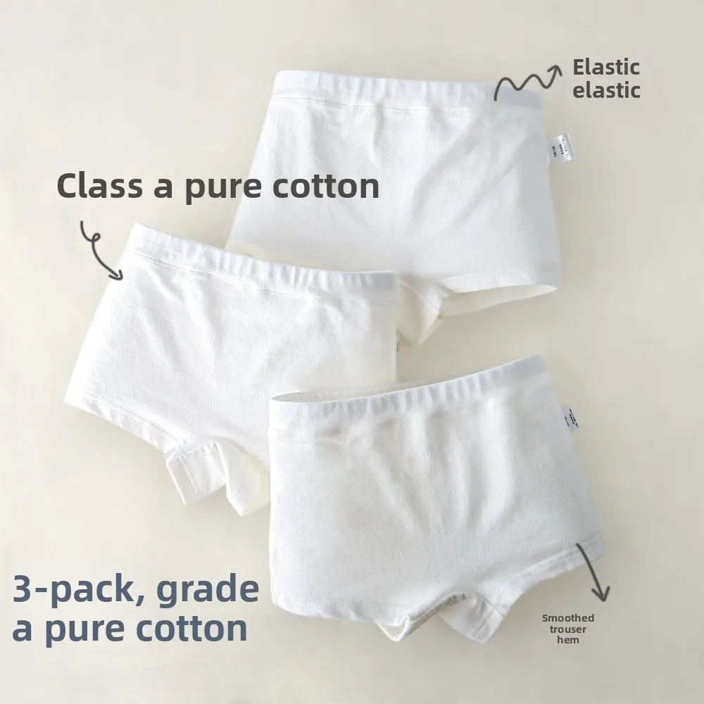 Calzoncillos bóxer de algodón puro para niños y niñas